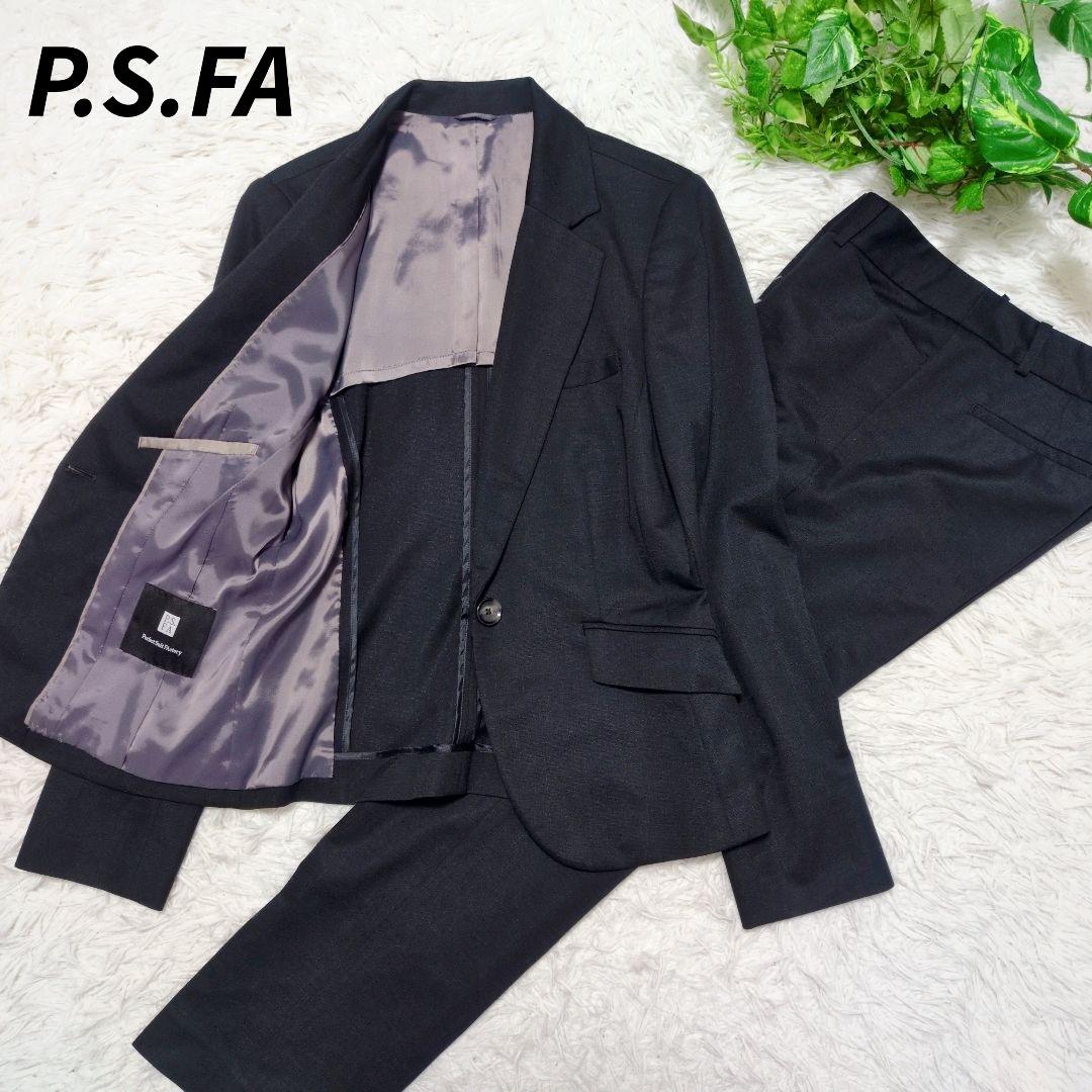 ■極美品■P.S.FA パンツ スーツ セットアップ 洗える ストレッチ 11号