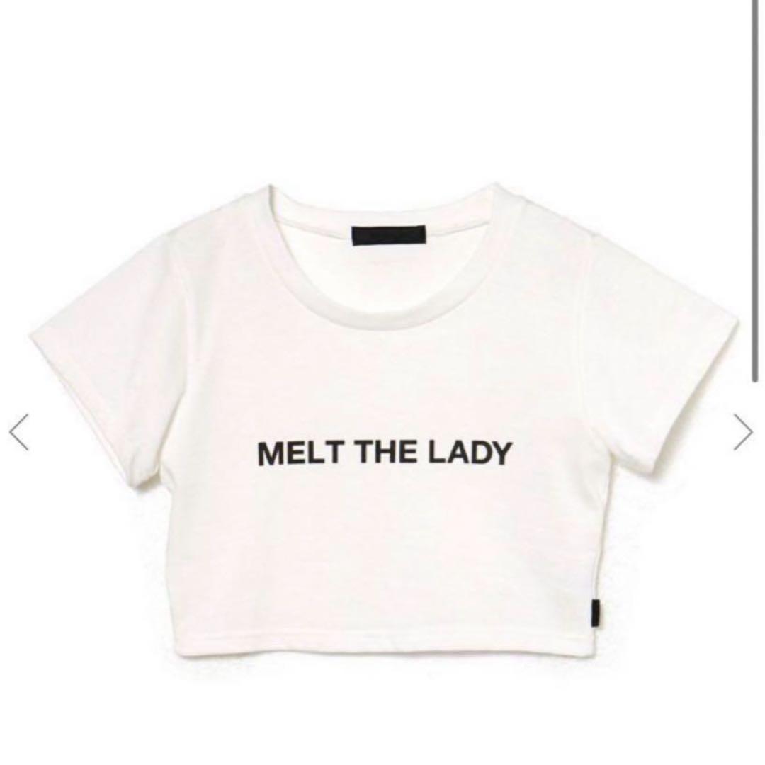 MELT THE LADY cropped game T-shirt 白