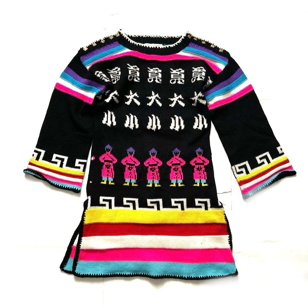 70-80s 莫大小BAKUDAISYOレトロニットチュニックヴィンテージ