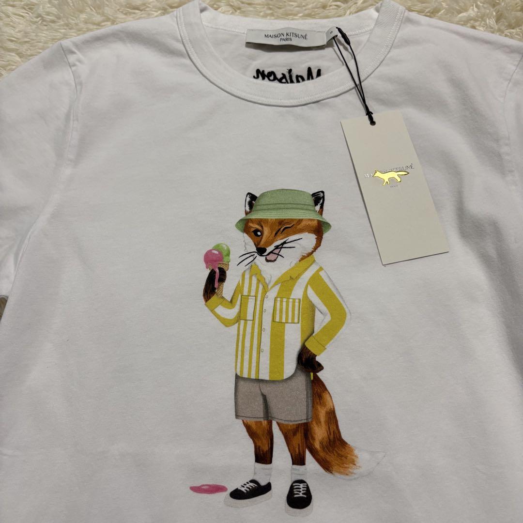 希少【新品タグ付】MAISON KITSUNEフォックス Tシャツ 半袖 白 S