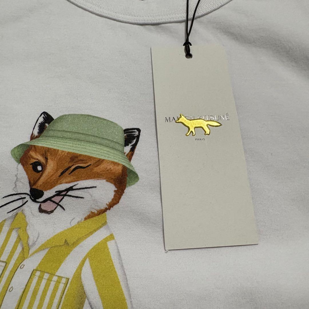希少【新品タグ付】MAISON KITSUNEフォックス Tシャツ 半袖 白 S