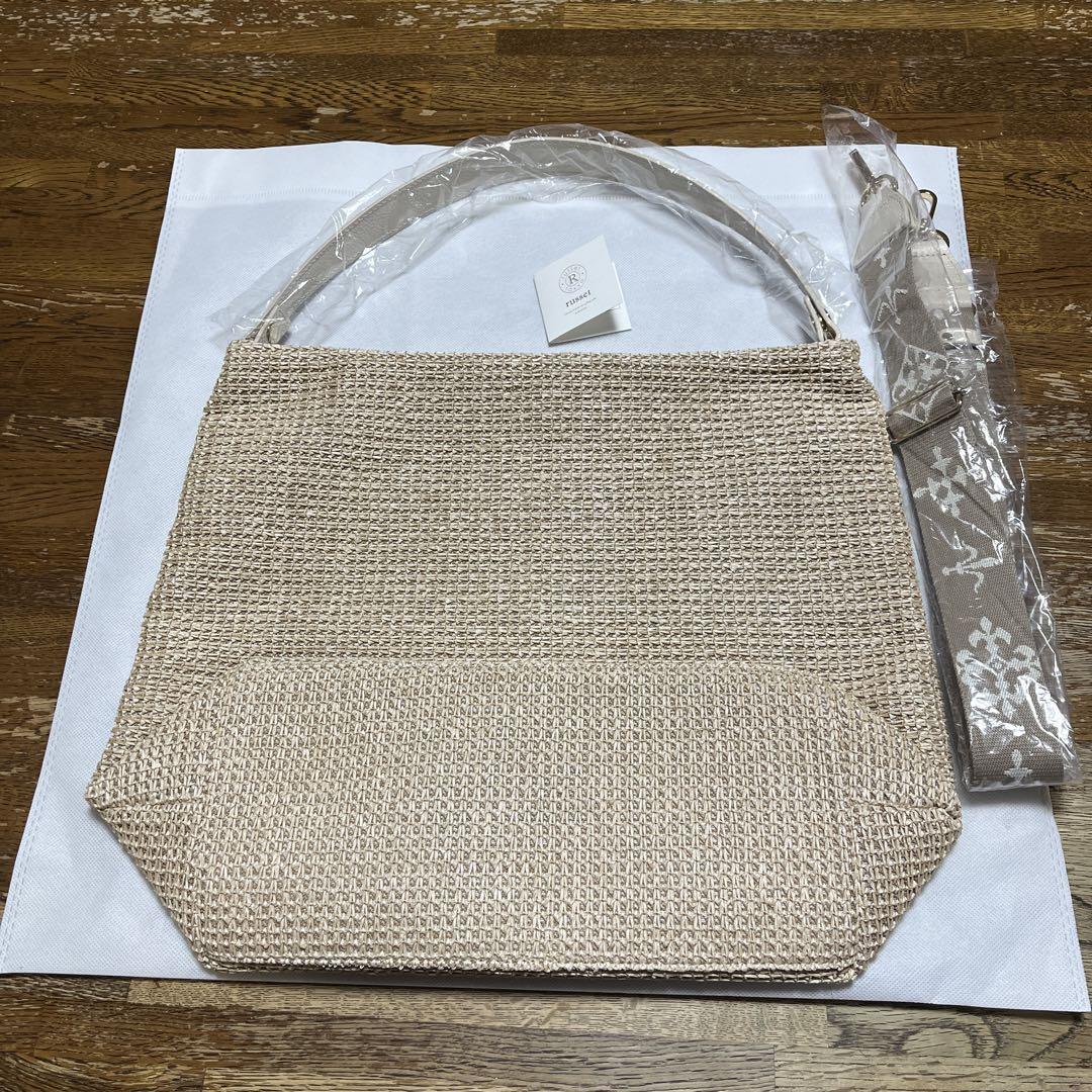 russet モノグラムテープ　カゴ2wayバッグ