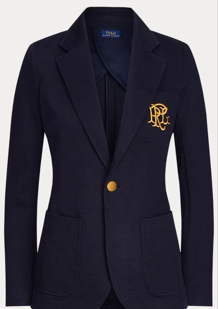 ポロラルフローレン ネイビーブレザー 金ボタン&刺繍入り RL ロゴ付サイズ6POLO RALPH LAUREN