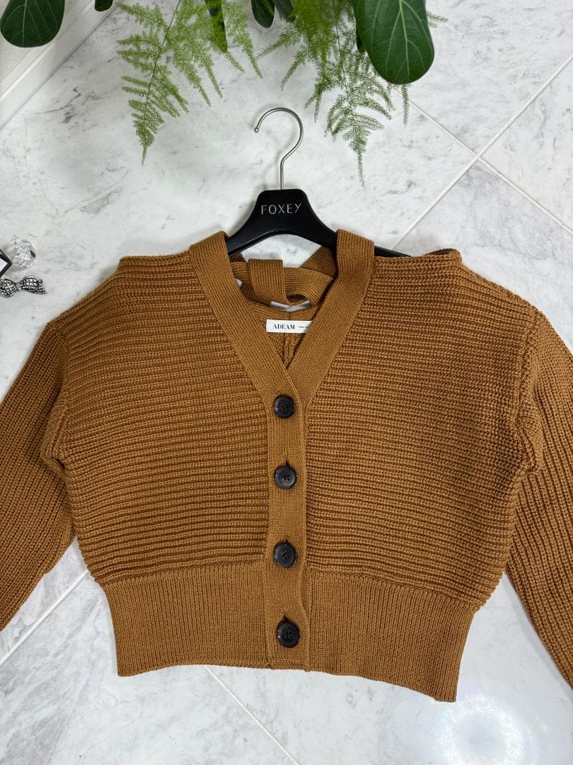 極美品★ADEAM/アディアム ホルターカーディガン バックリボン 0 XS 極美品★ADEAM/アディアム ホルターカーディガン バックリボン 0 XS