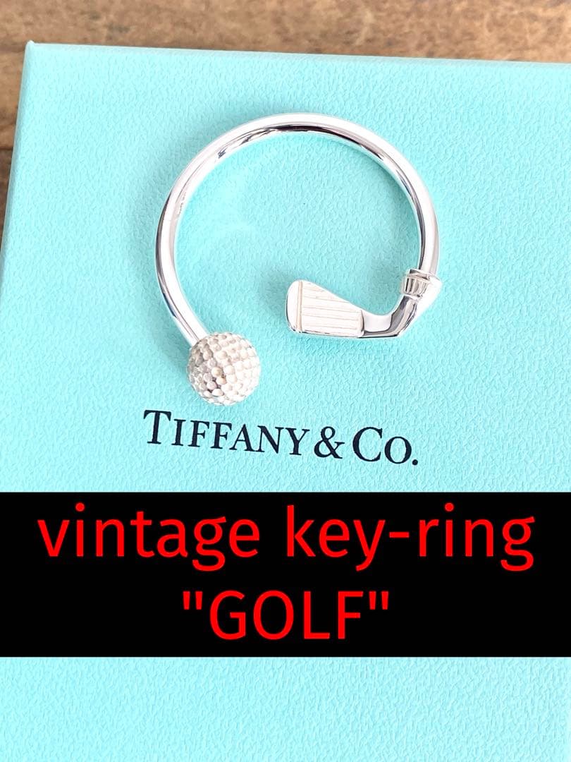 TIFFANY ティファニー ゴルフ クラブ キーリング キーホルダー シルバー