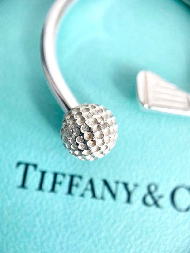 TIFFANY ティファニー ゴルフ クラブ キーリング キーホルダー シルバー