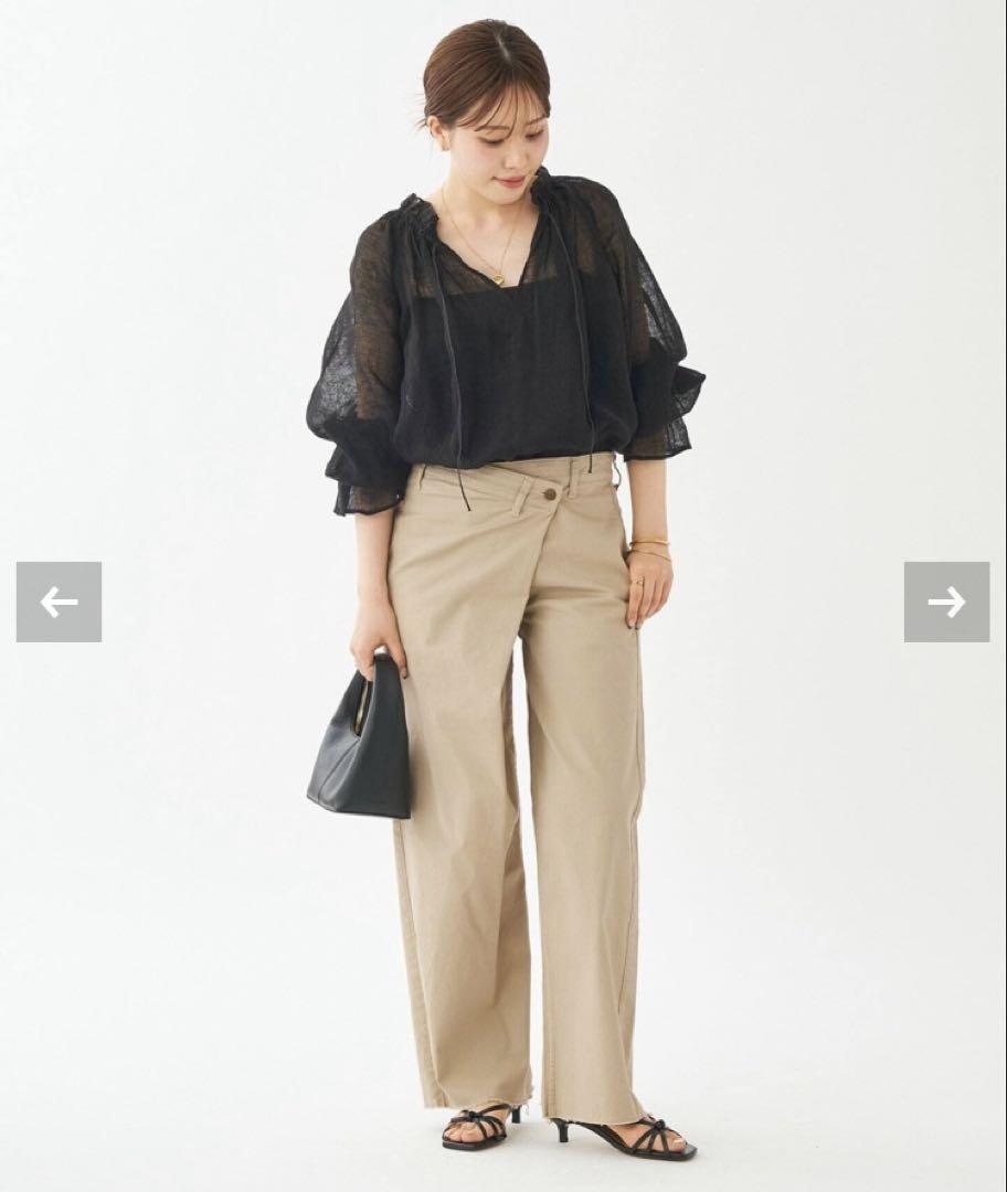 Plage LINEN Gather ブラウス　プラージュ