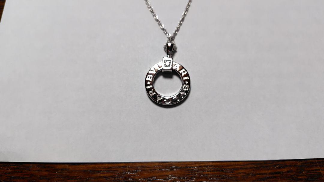 ブルガリ BVLGARI 極上品 ダブルロゴサークル 1P K18WG 画像5