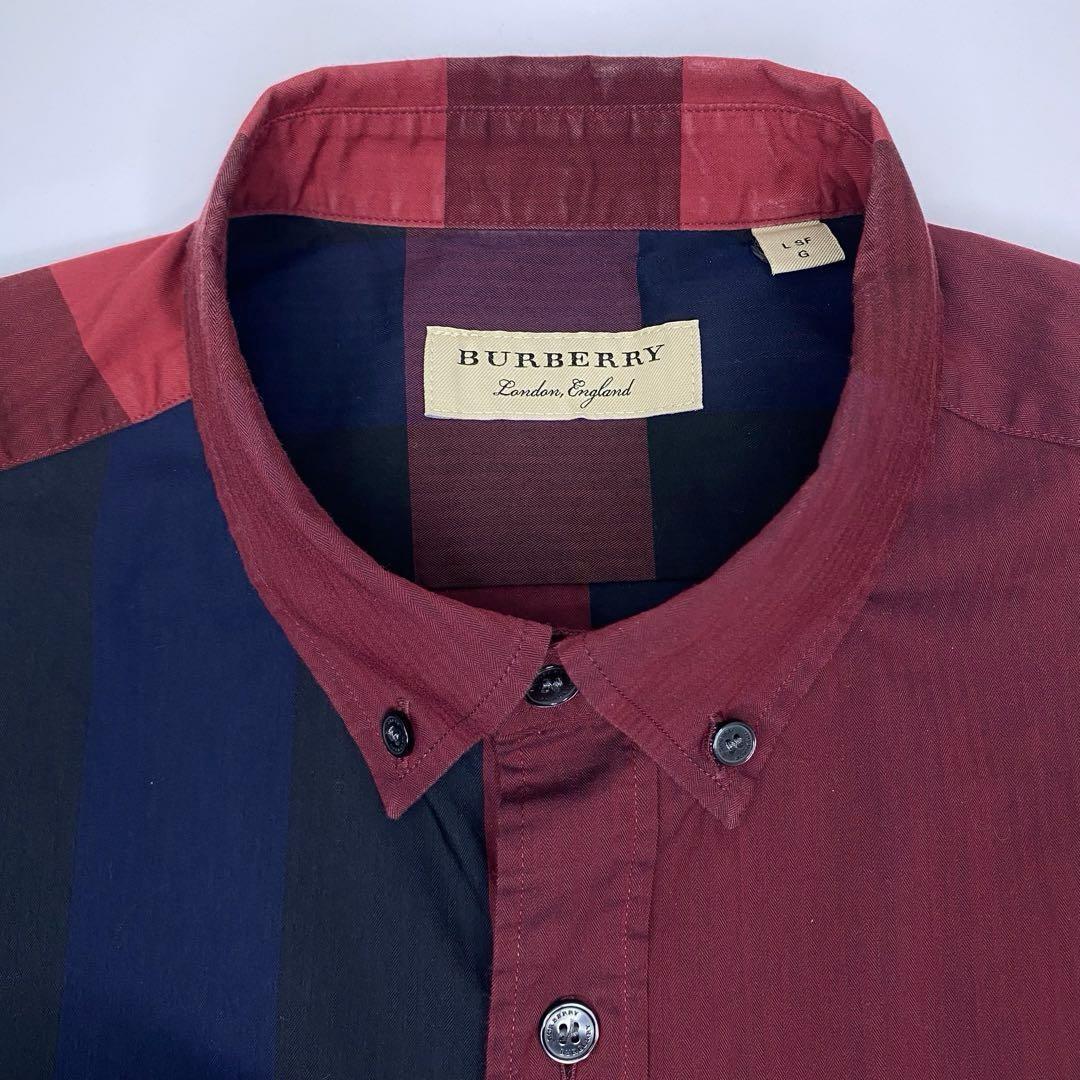 BURBERRY LONDON メガチェック 長袖 ボタンダウン シャツ 訳あり