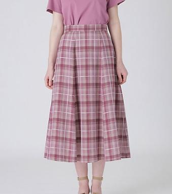 新品　ブルーレーベルクレストブリッジ　タータンチェックフレアスカート　36