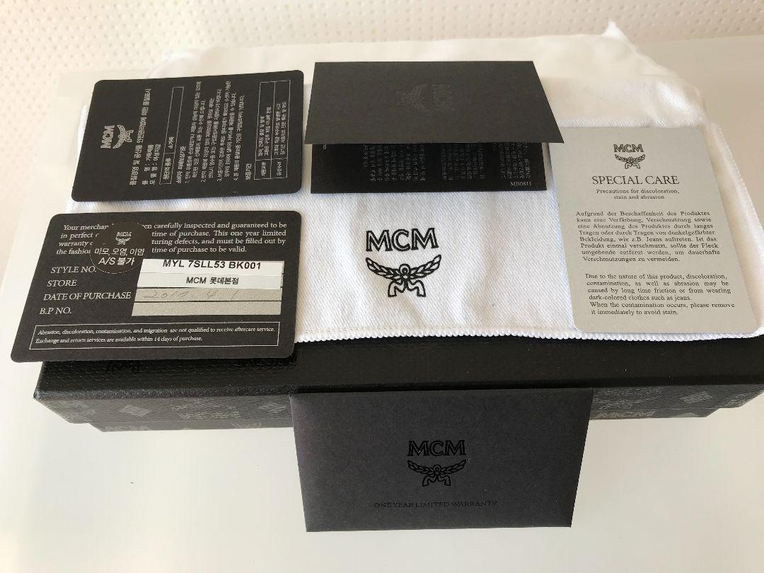 MCM 長財布 レディース ピンクxブラック 7O6LE-m84933299894 Wホック レザー 三つ折り 特価定番