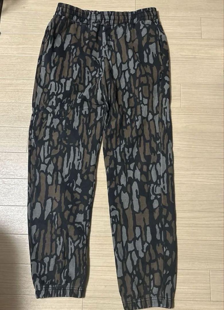 STUSSY ステューシー Tree Bark フリー柄 スウェットパンツ