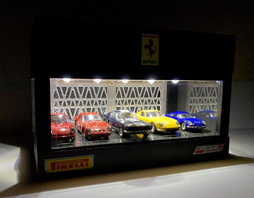 1/24〜1/64展示可・間接照明＆二重壁2・ディスプレーBOX・ネオジオラマ