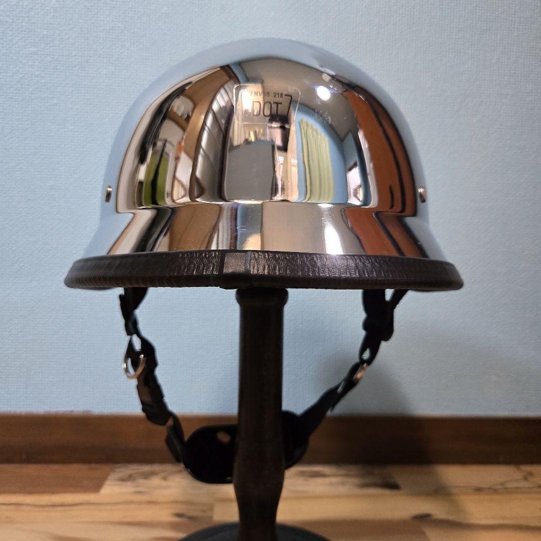 ナチヘル メッキ シルバー М ジャーマンヘルメット ダックテール TT&co ナチヘル メッキ シルバー XL ジャーマンヘルメット ダック