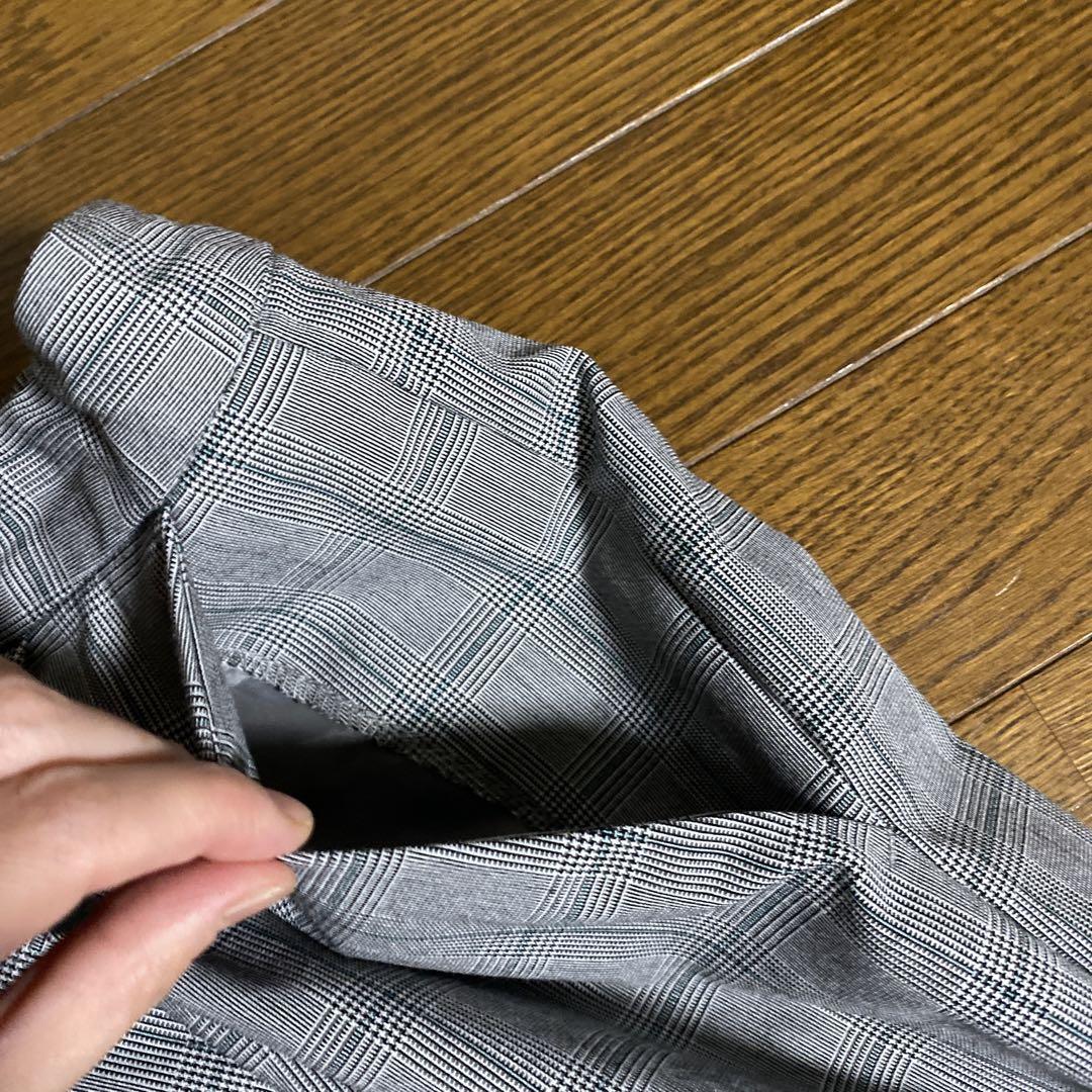 インデックス　スーツ　M グレー　チェック　パンツスーツ　セレモニー