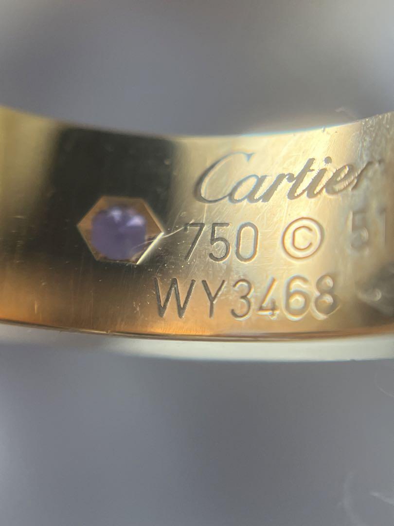 カルティエ Cartier マルチカラーストーン ラブリング 指輪 K18YG