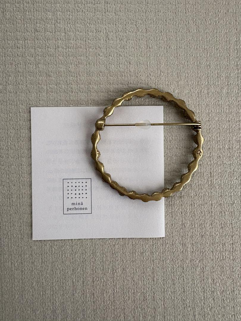 mina perhonen ミナペルホネン タンバリン ブローチ ゴールド
