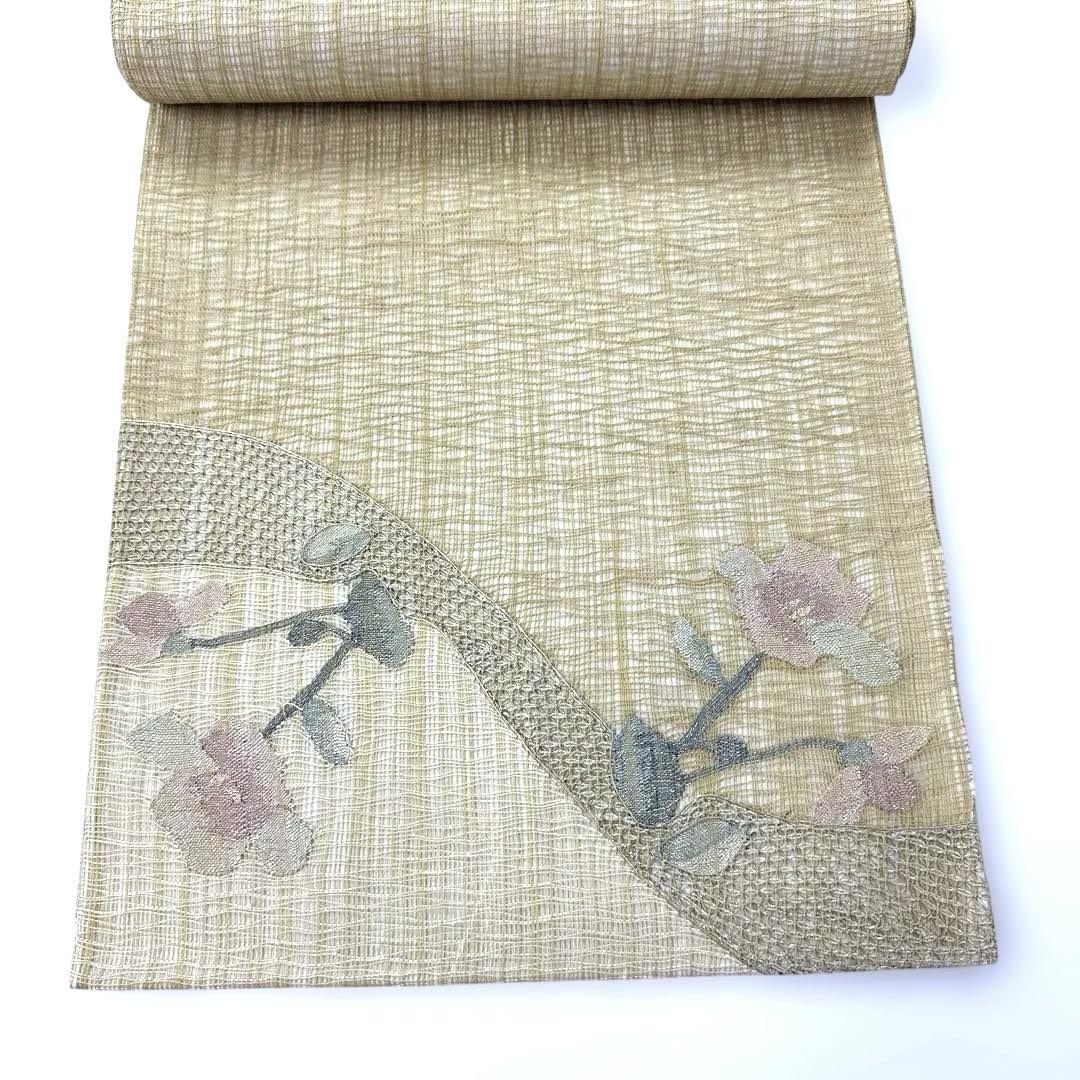 帯1957 ○高級 正絹 刺繍 夏帯 袋帯 - メルカリ