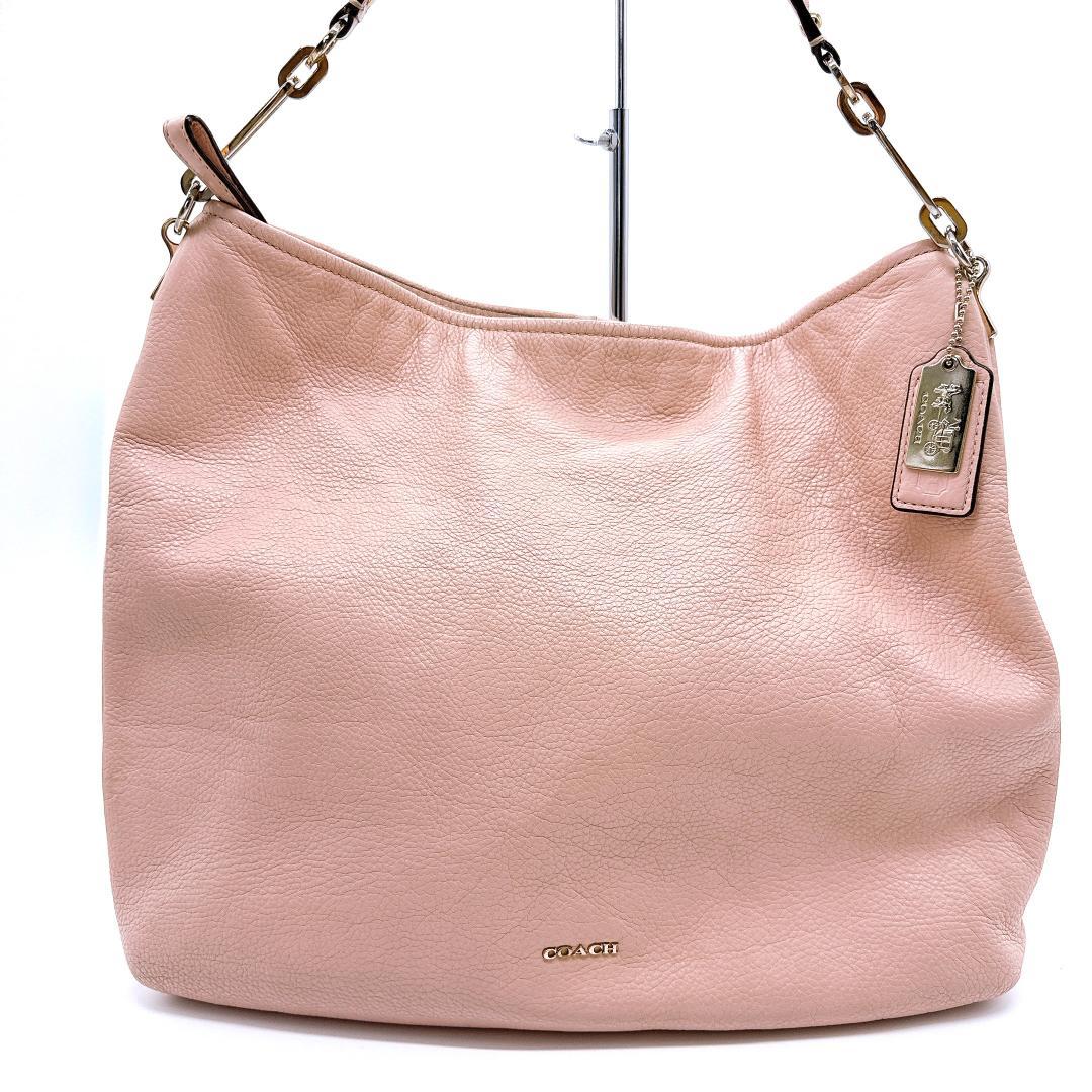 COACH コーチ 2wayバッグ ホーボーバッグ 27858 ピンク系 レザー COACH コーチ 2wayバッグ ホーボーバッグ 27858 ピンク系 レザー