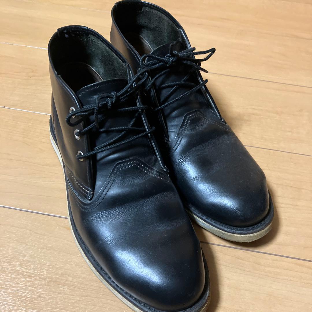 RED WING レッドウィング ブラックレザー チャッカブーツ28cm RED WING