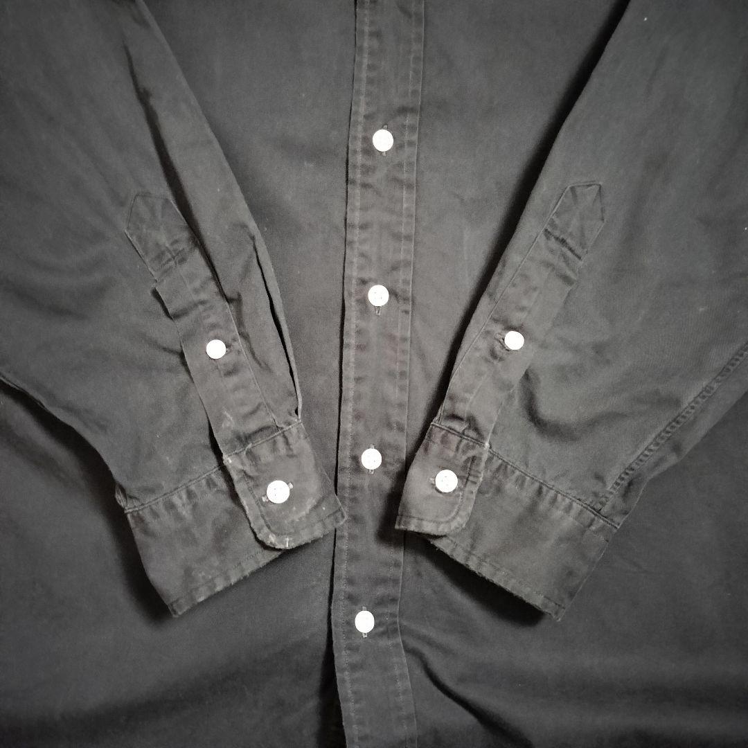 90s ラルフローレン Ralph Lauren BDシャツ 長袖 ブラック