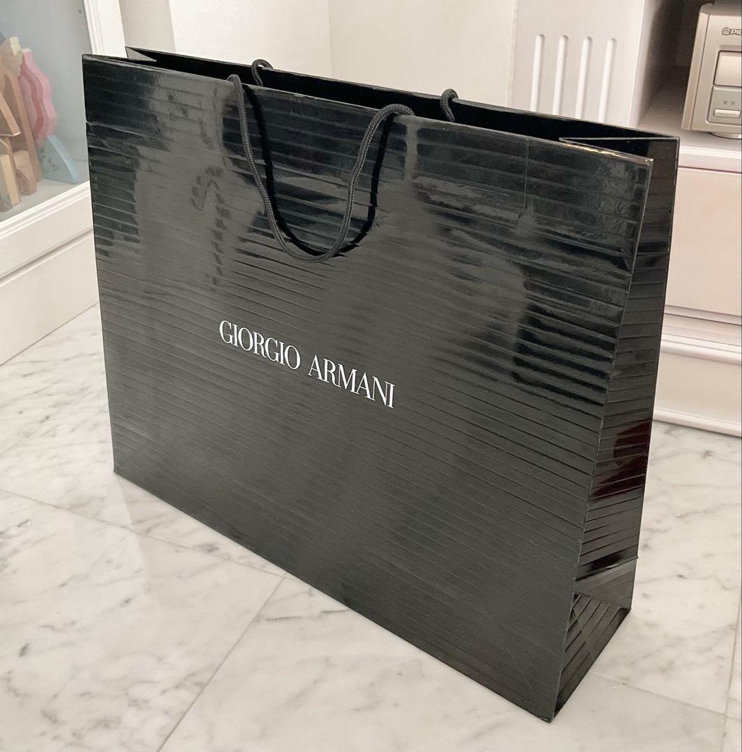 未使用級✨近年モデル✨ジョルジオアルマーニ ショッパー トートバッグ レザー 黒 未使用級✨近年モデル✨ジョルジオアルマーニ ショッパー トートバッグ
