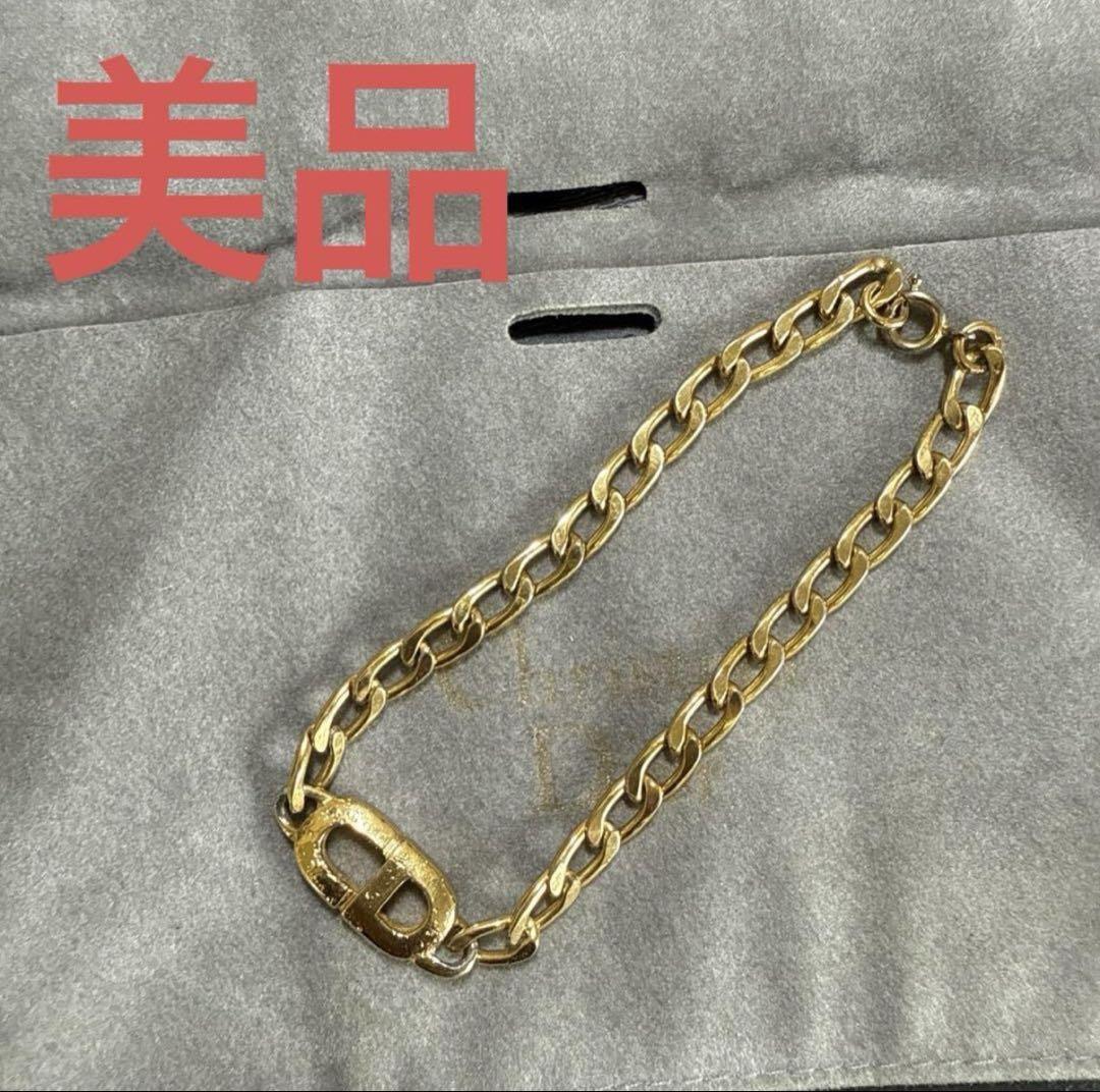 Christian Dior CDロゴチェーンブレスレット ゴールド 美品③