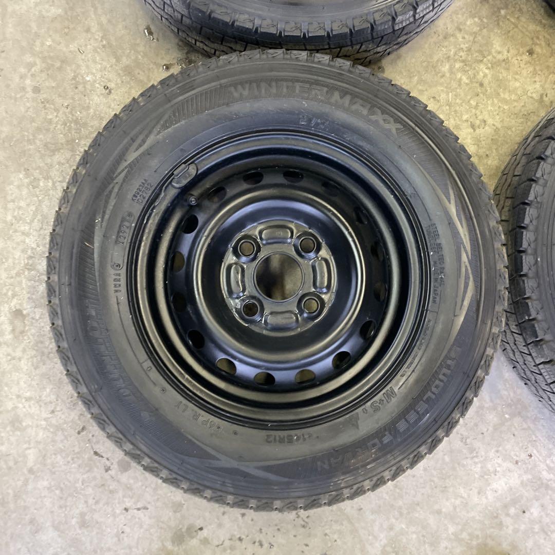 鉄チン　鉄ホイール　スチールホイール　スタッドレス　145/80R12 埼玉　黒