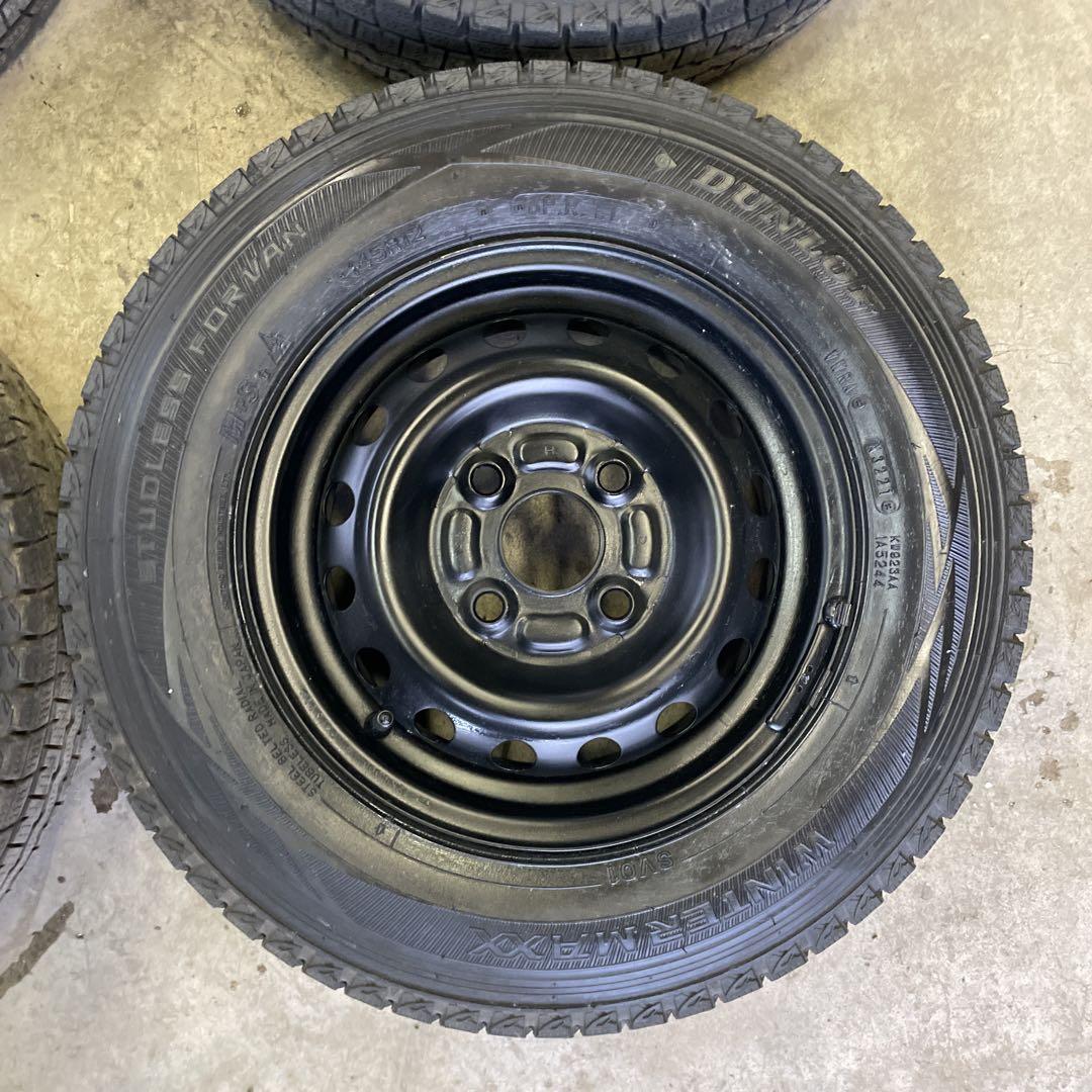 鉄チン　鉄ホイール　スチールホイール　スタッドレス　145/80R12 埼玉　黒