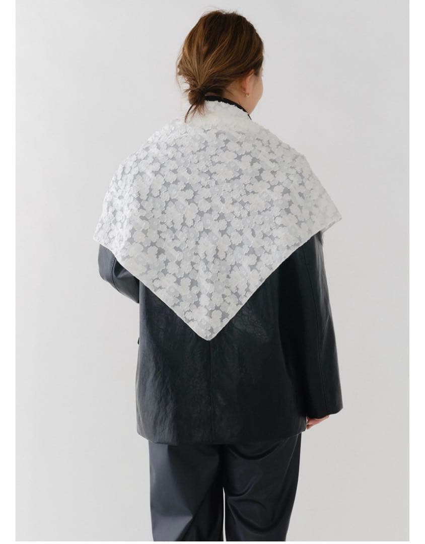 shirocon レースジャガードストール【2025AW】 shirocon レースジャガードストール【2025AW】