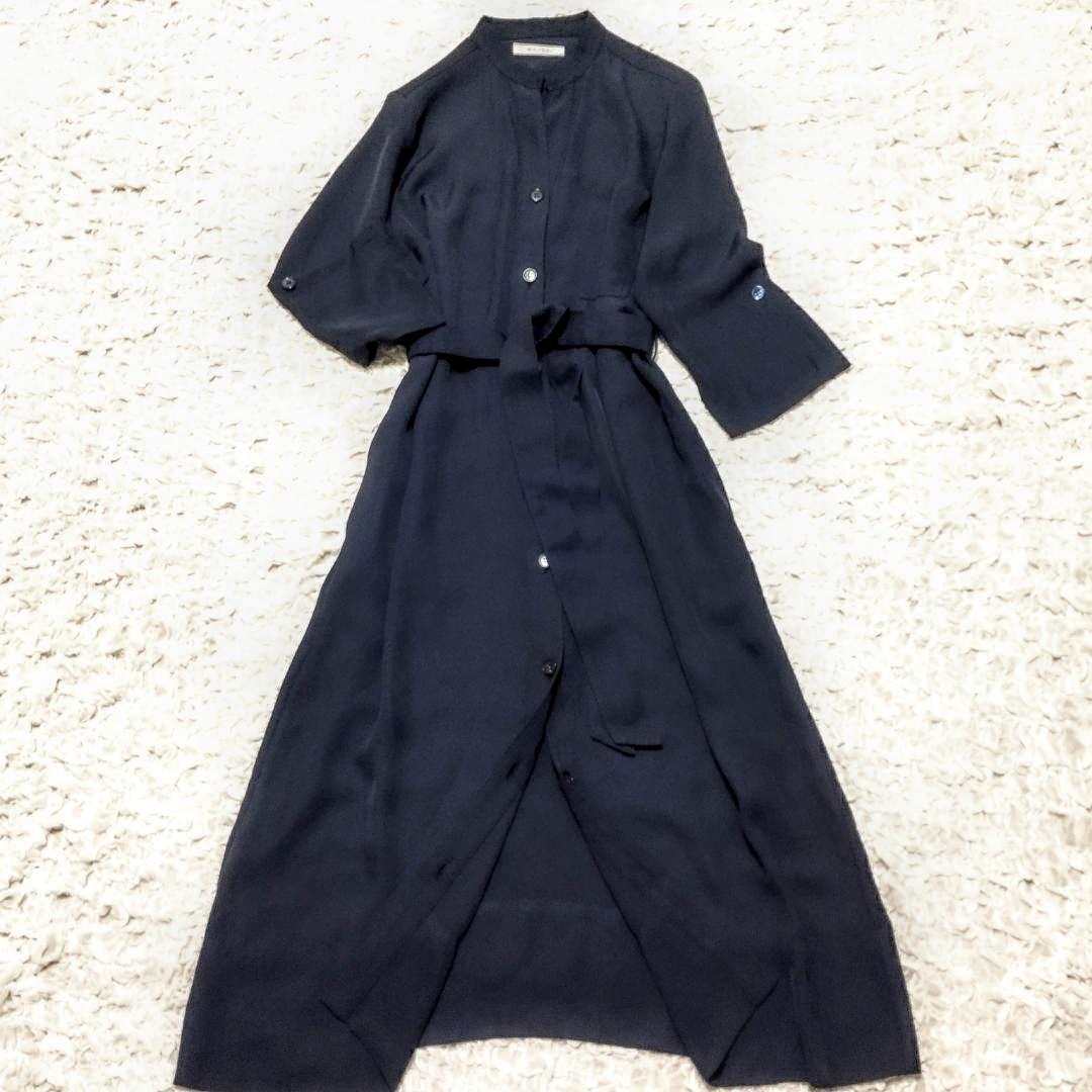 美品★ベイジ BEIGE, XL 洗える シャツ ワンピース ロング