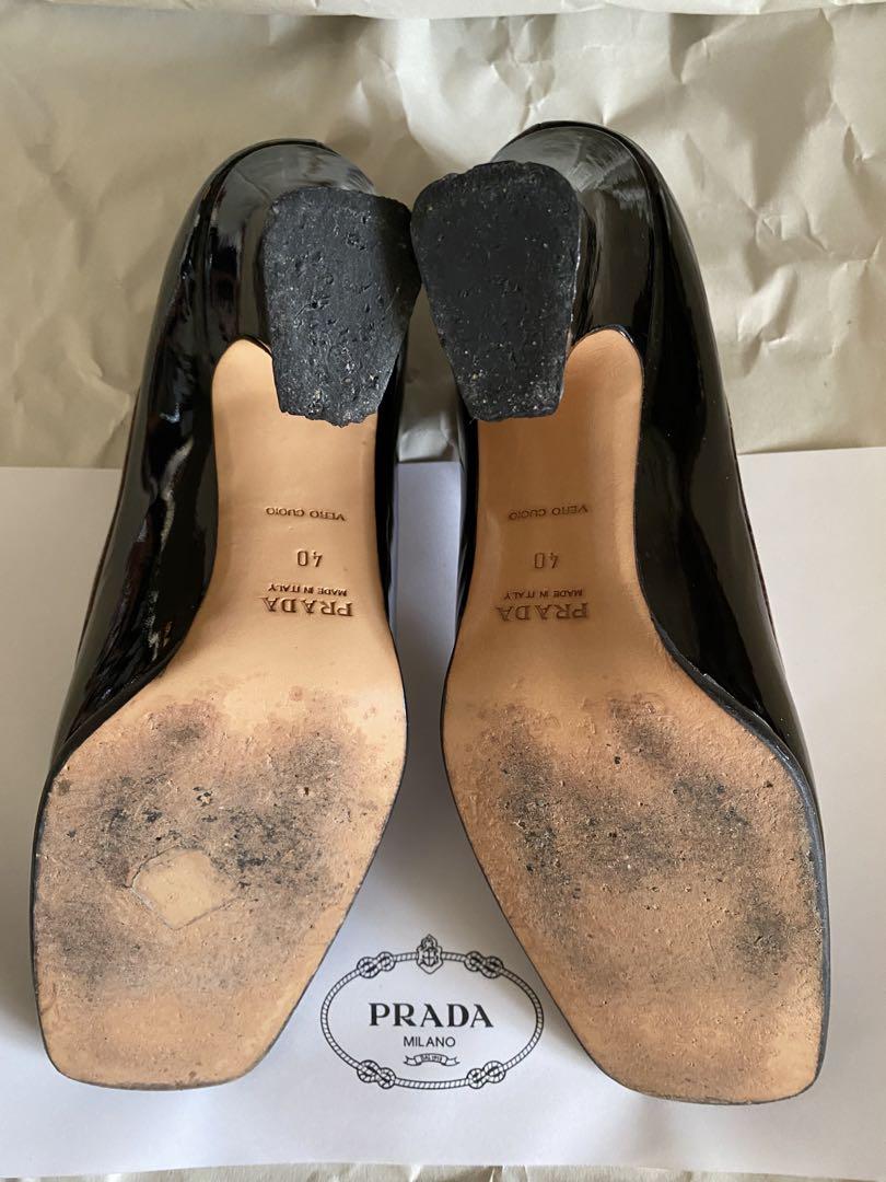 PRADA エナメル ストラップヒール パンプス - メルカリ