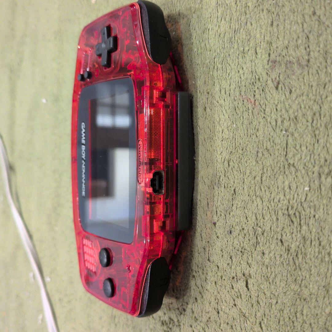 ゲームボーイアドバンス 本体 IPS液晶 クリアレッド＆ブラックやや傷や汚れあり UP786_INFO