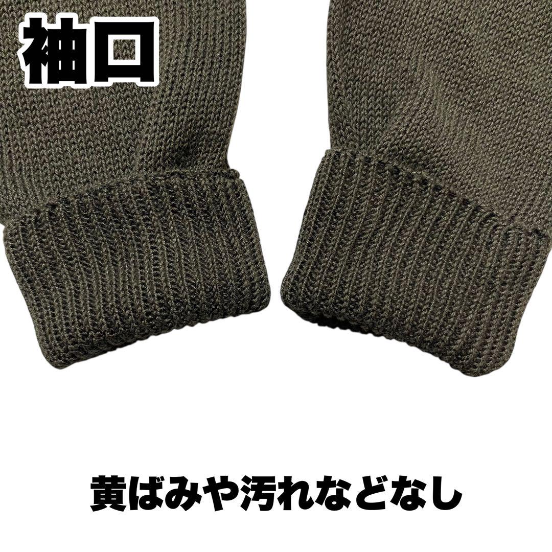 未使用品【マーガレットハウエル】リネン コットン ロールネック ニット カーキ 未使用品【マーガレットハウエル】リネン コットン ロールネック
