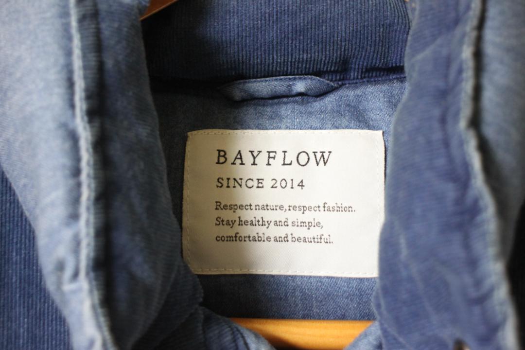 BAYFLOW ダウンベスト インディゴ デニム コンチョボタン ベイフロー BAYFLOW ダウンベスト インディゴ デニム コンチョボタン ベイフロー