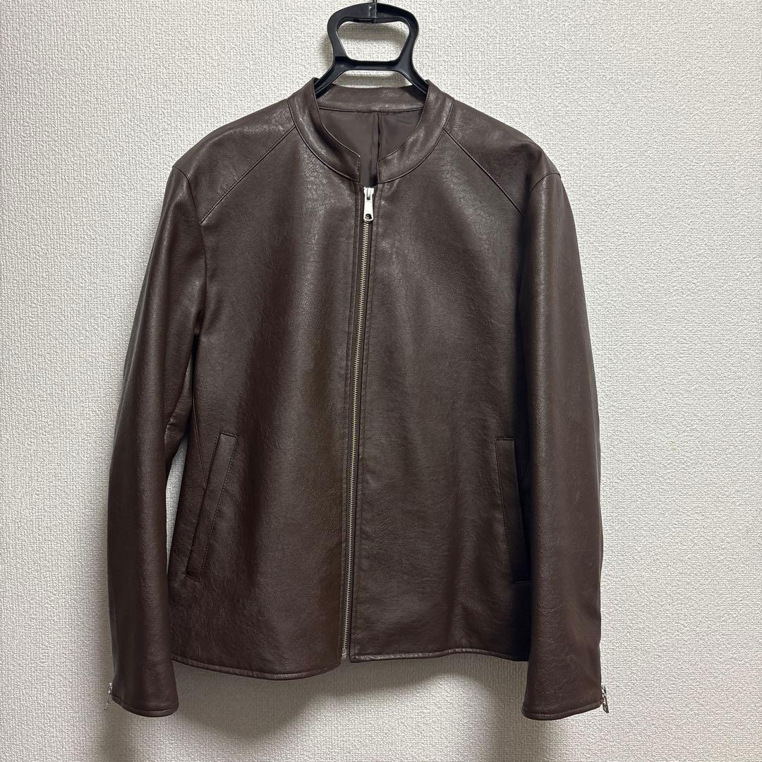 ブラウンレザージャケット 茶色 Mサイズ