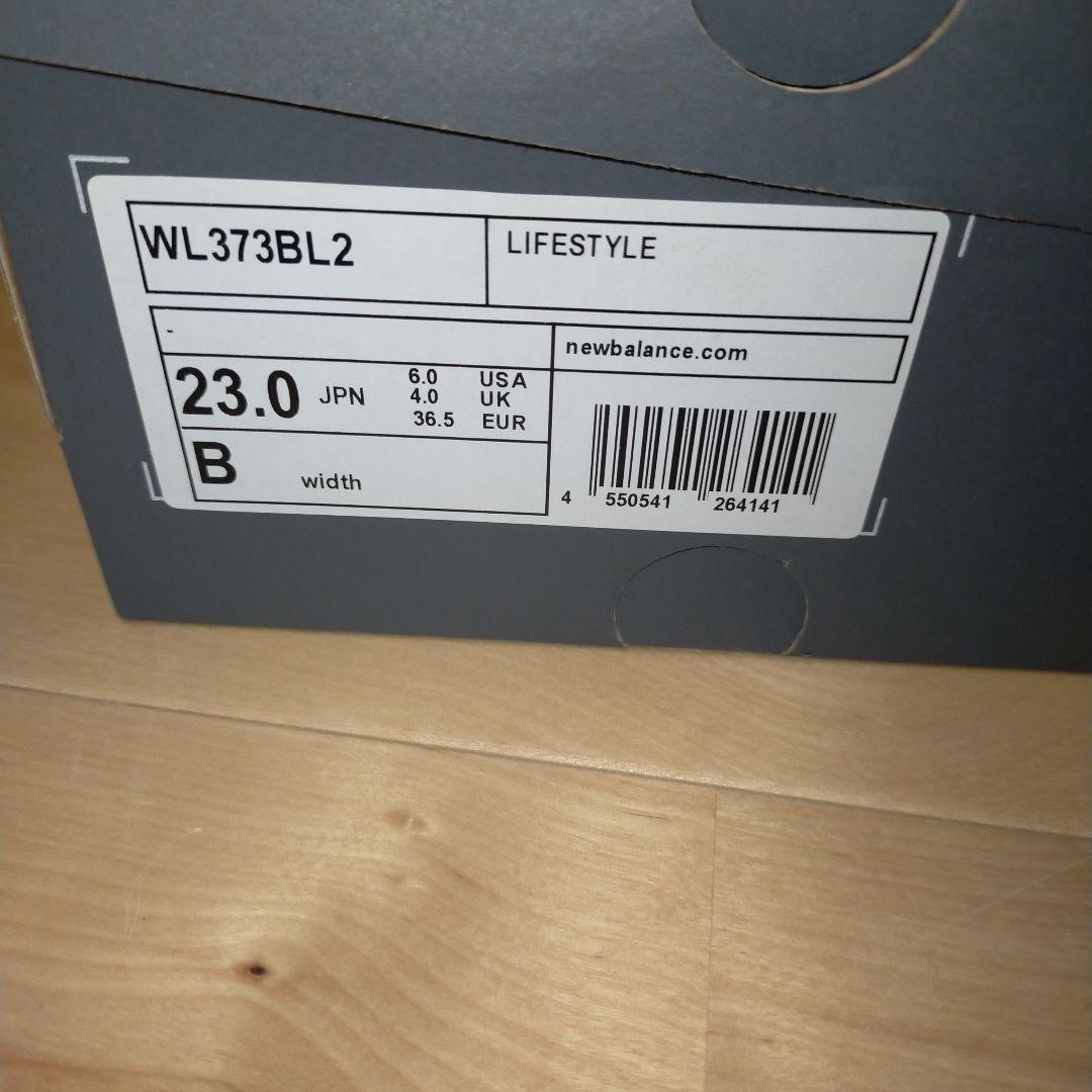 New Balance WL373BL2 23cmグレー/ブルー スニーカー