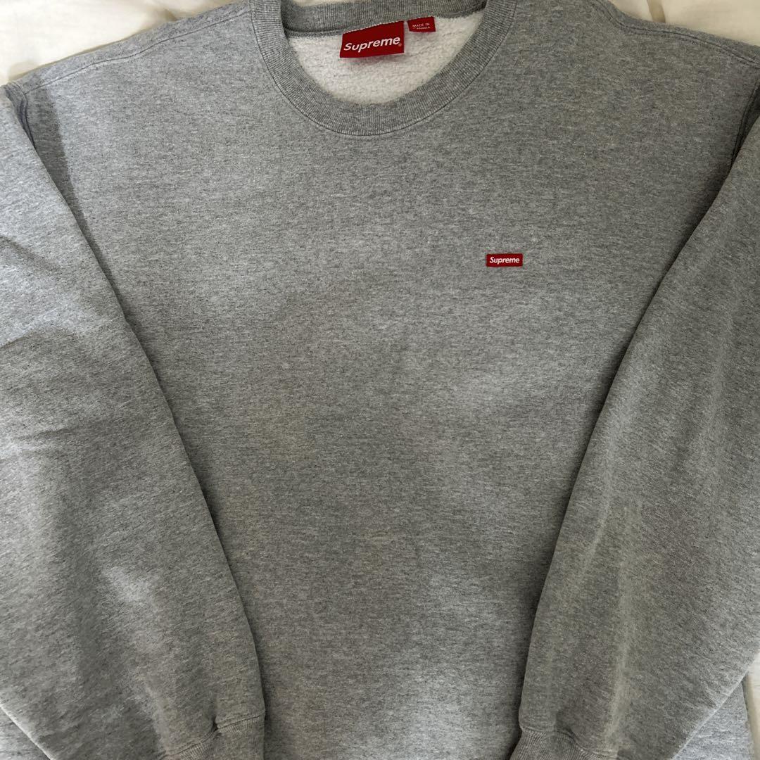 Supreme small box crewneck グレー