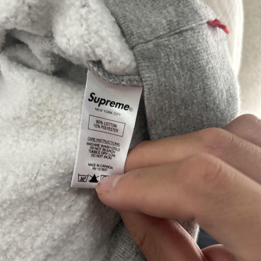 Supreme small box crewneck グレー