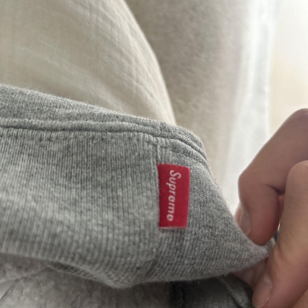 Supreme small box crewneck グレー