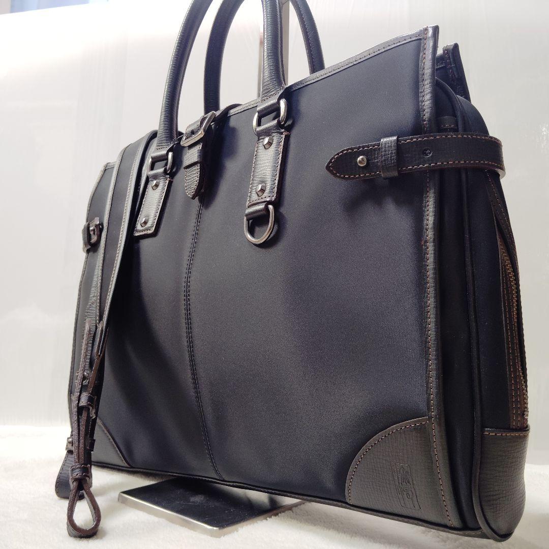 【美品】輪怐　Lin-ku　ブリーフケース　ビジネスバッグ　2way　黒　A4