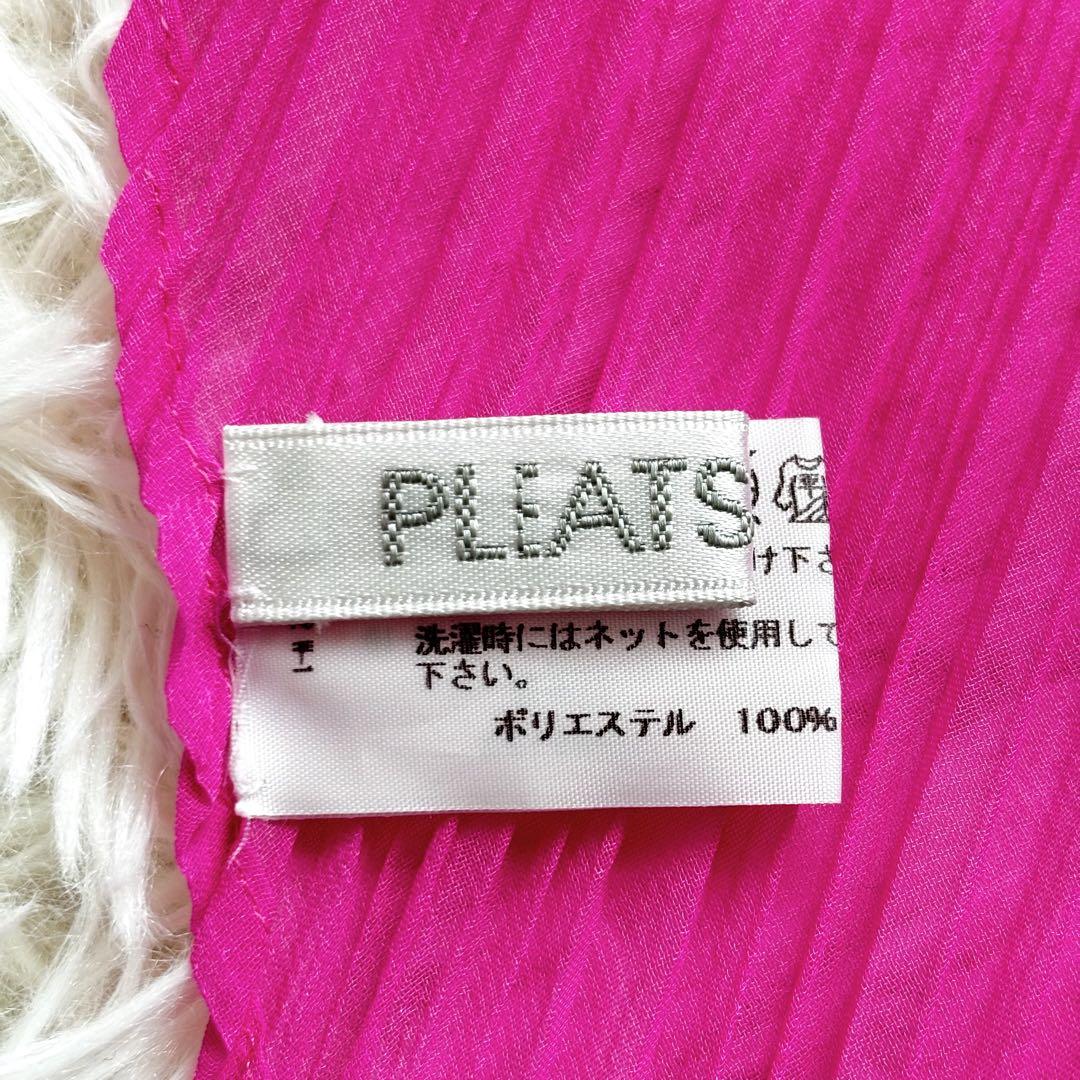 プリーツプリーズ PLEATS イッセイミヤケ ストール ピンク 日本製