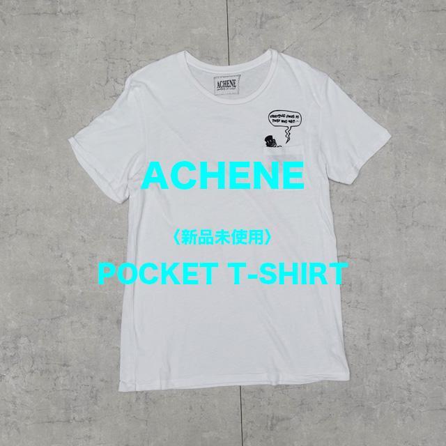 〈新品未使用〉ACHENE フロッキープリントポケットTシャツ ホワイト XL