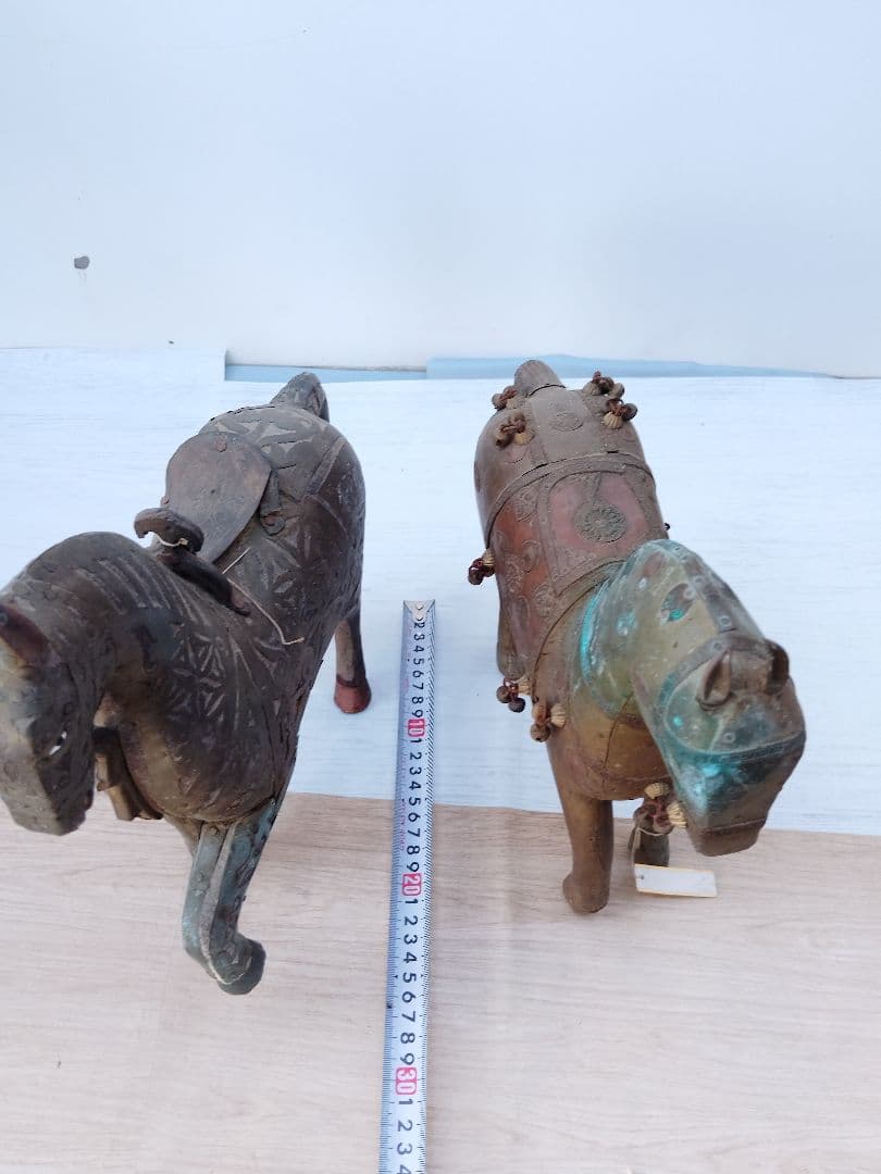 ヴィンテージ 馬 置物 騎馬 銅と金属張り合わせ 精巧な造り (よ85) ヴィンテージ 馬 置物 騎馬 銅と金属張り合わせ 精巧な造り (よ85)