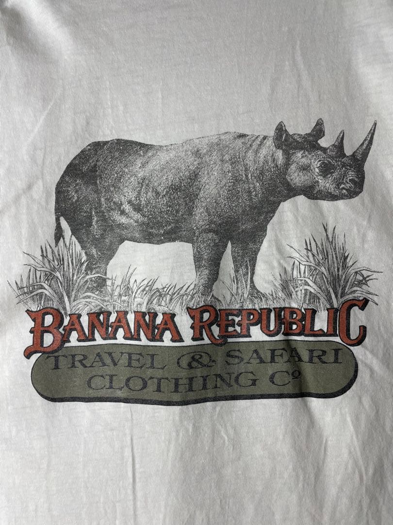 90s USA製 バナナリパブリック ヴィンテージ サファリ アニマルtシャツ