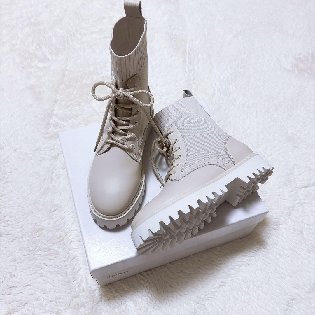 LASUD新品未使用品.*˚‧ レースアップレザーブーツ