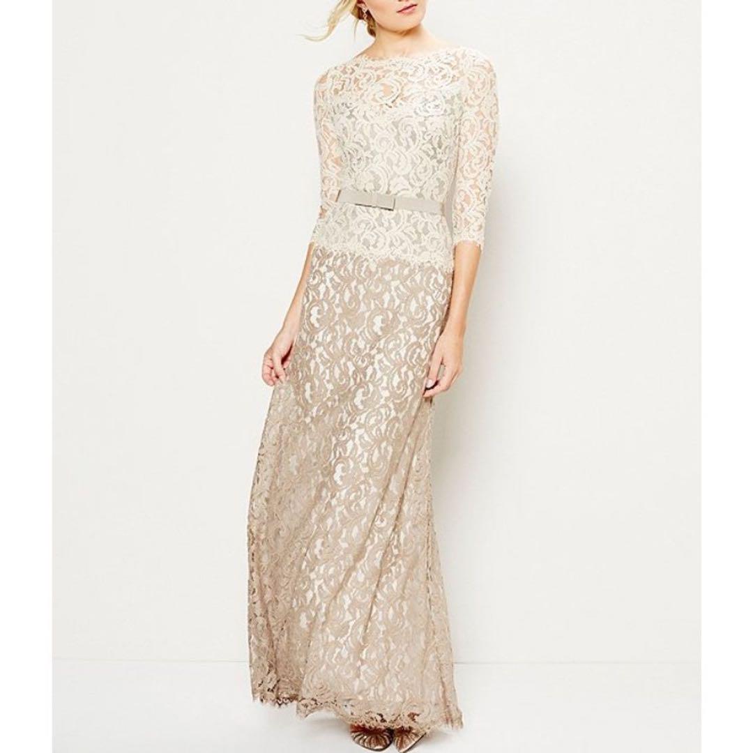 TADASHI SHOJI タダシ ショウジ ドレス ツートーン花柄レース