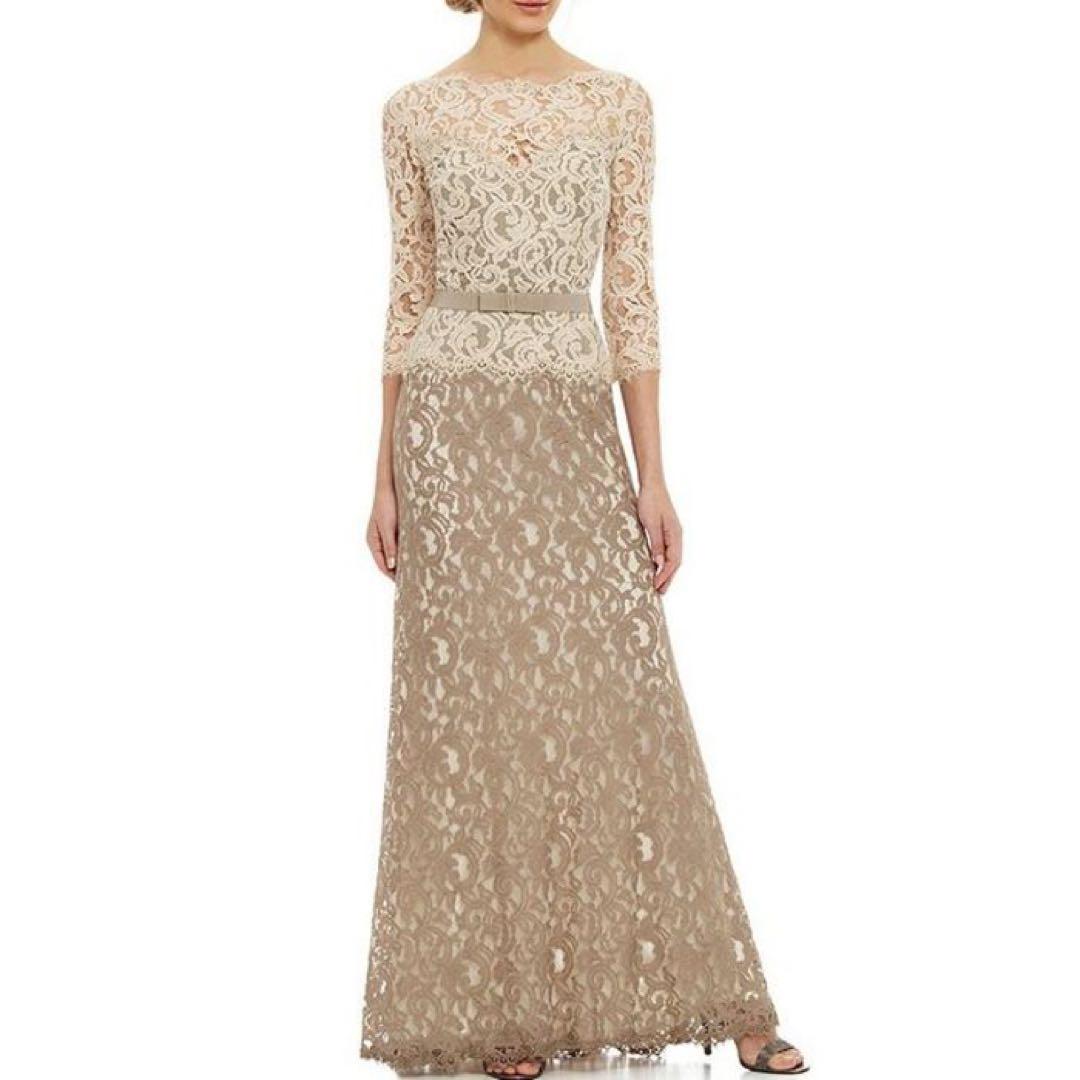 TADASHI SHOJI タダシ ショウジ ドレス ツートーン花柄レース