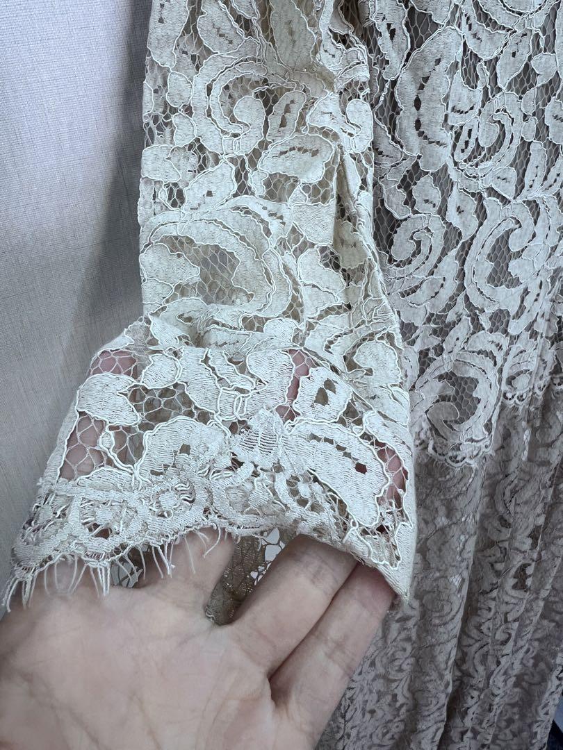 TADASHI SHOJI タダシ ショウジ ドレス ツートーン花柄レース