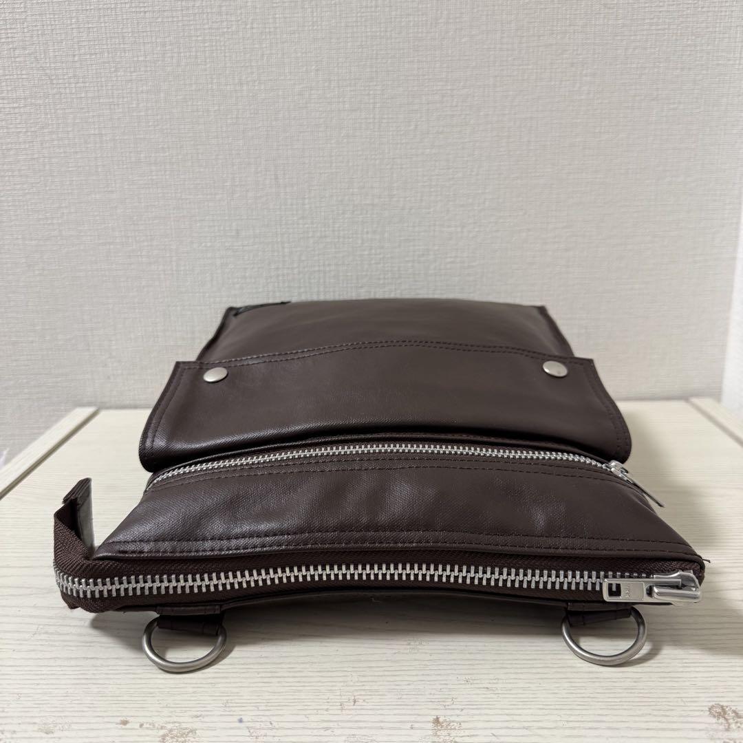 【新品同様】PORTER ポーター フリースタイル　ショルダーバッグ　ブラウン